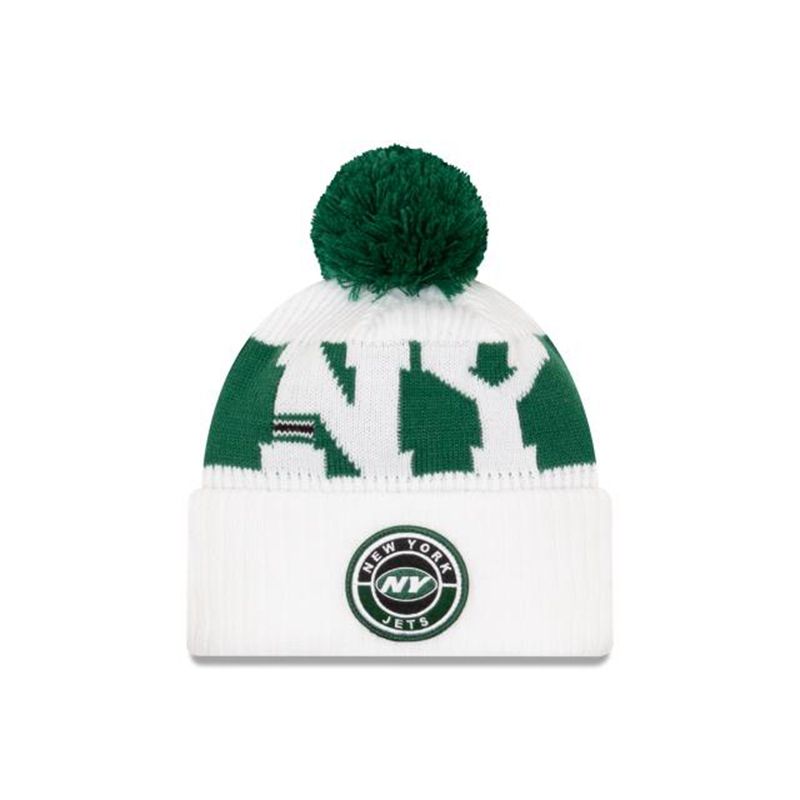 NFL New York Jets Alternate Cold Weather Sport Knit (LDB2086) - White New Era Beanies